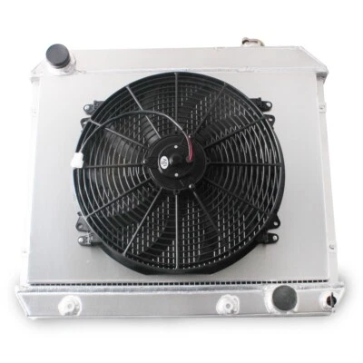 3-Row Radiator+Fan+Shroud For 1963-66 Chevy C/K C20 C30 C10 Pickup Pontiac/Olds Foto 1 de 4