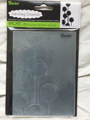 Darice Embossing Folder  4.25" X 5.75  BALLOON  30023102 Essentials series NEW - Image 1 of 4