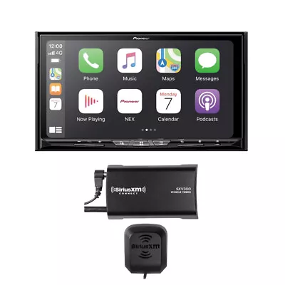 Pioneer AVIC-W8600NEX 7" Double-DIN Touchscreen DVD Receiver + SiriusXM SXV300v1 - Image 1 of 4