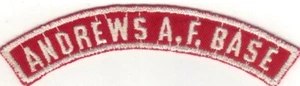 BOY SCOUT ANDREWS A.F. BASE MILITARY BASE RED & WHITE HALF STRIP 1/2MBS - Picture 1 of 1