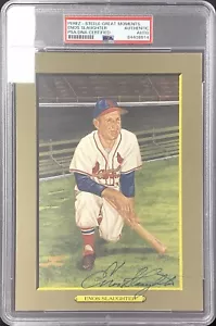 Enos Slaughter Signed Perez Steele Great Moments Postcard Cardinals Auto PSA/DNA - Picture 1 of 3