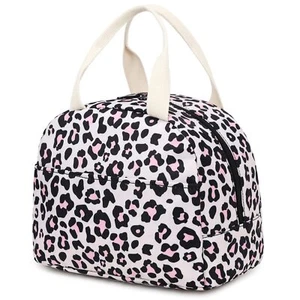 Leopard Insulated Lunch Bag for Women Girls Reusable Lunch Box Picnic Tote Ba... - Picture 1 of 6