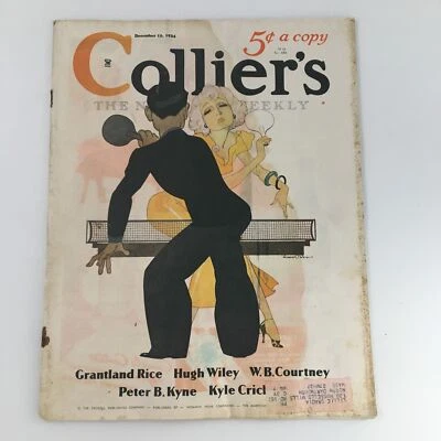VTG Collier's Magazine December 15 1934 Grantland Rice, Hugh Wiley Feature Foto 1 de 4