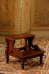 Mahogany Bed Steps | "Jerome" Bed Steps | Antique Reproduction NEW OCS021 - Picture 1 of 5