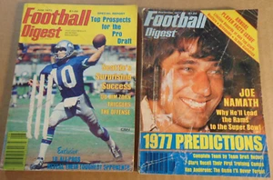 2 Football Digest Magazines 1977 - Joe Namath; 1978 - Jim Zorn, well used VG- - Picture 1 of 3