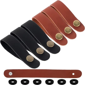 6PCS Leather Guitar Strap Lock Adapter for Acoustic Bass Ukulele Guitars - Picture 1 of 7