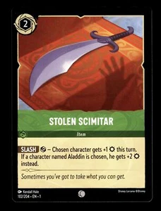 2023 Disney Lorcana First Chapter Non Foil Common #102/204 STOLEN SCIMITAR - Picture 1 of 2