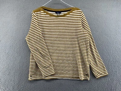 Sudadera Camisa Mujer Joules Esme Dorado Blanco Rayas Terciopelo Talla 12  Foto 1 de 4