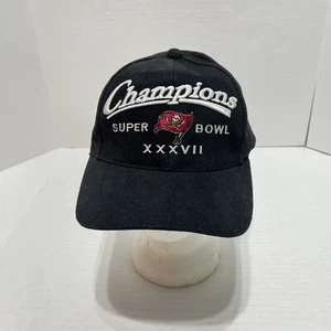 2003 SUPERBOWL XXXVII Champions SnapBack Hat Tampa Bay Buccaneers Black Adjust. - Picture 1 of 10