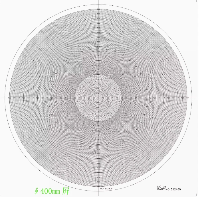 Optical Comparator Chart For Profile Projector Overlay Chart 512400 NO.20 - Image 1 of 1