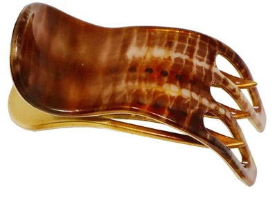 Parcelona French Simply Bear Paw Medium 3” Celluloid Hair Claw Clip for Women - Image 1 of 4