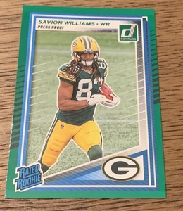 2025 Panini Donruss - Rated Rookie Savion Williams #318 Press Proof Green (RC) - Picture 1 of 2