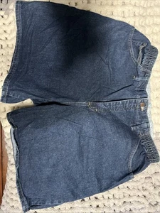 Vntg Lee Womens Denim Jean Shorts Size 16 W Blue - Picture 1 of 10