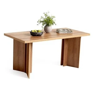 Wooden Dining Table Set for 6, 63-Inch Rectangle Kitchen Table, Modern Dinner - Picture 1 of 8