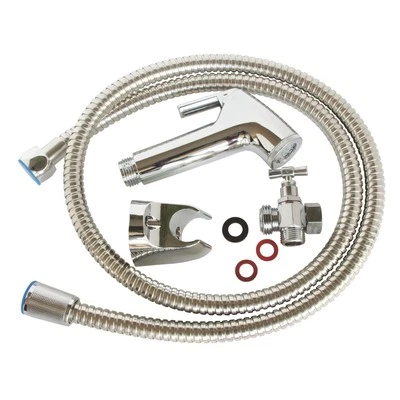  Kit hygiène WC complet  robinet 3 voies laiton chromé douchette ABS flexible... - Photo 1/4