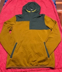 Mens Ortovox Fleece Plus Anorak Large Merino Green Outdoor Hiking Wool - Picture 1 of 5