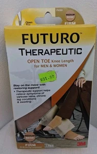 Calze FUTURO punta aperta lunghezza ginocchio 71033 FIRM compressione MEDIA beige unisex - Foto 1 di 5