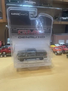 1/64 GREENLIGHT 2022 GMC Sierra 2500HD Denali Black Diecast Pick-Up Truck - Picture 1 of 7