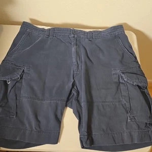 Polo Ralph Lauren Cargo Shorts Men's 42 Blue 10" Inseam 90s/00s Preppy Vintage - Picture 1 of 11