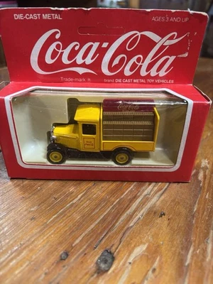 Vintage Lledo Die-Cast Metal Coca-Cola Yellow Delivery Truck New Hartoy 1/64 - Image 1 of 4