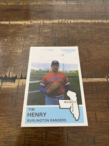 Tim Henry 1982 Fritsch Cards Burlington Rangers #14 - Picture 1 of 2