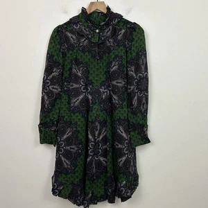 Marc By Marc Jacobs Wool Silk Blend Ruffle Dress Size M Green - Picture 1 of 11