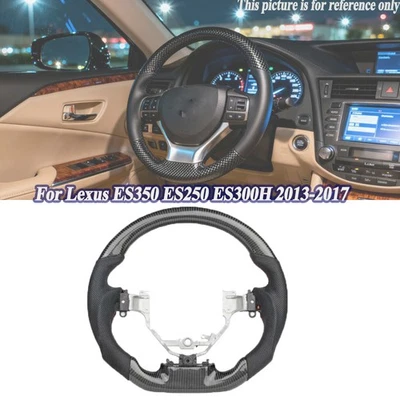 Volante deportivo de fibra de carbono real para Lexus ES350 ES250 ES300H 2013-2017 Foto 1 de 4