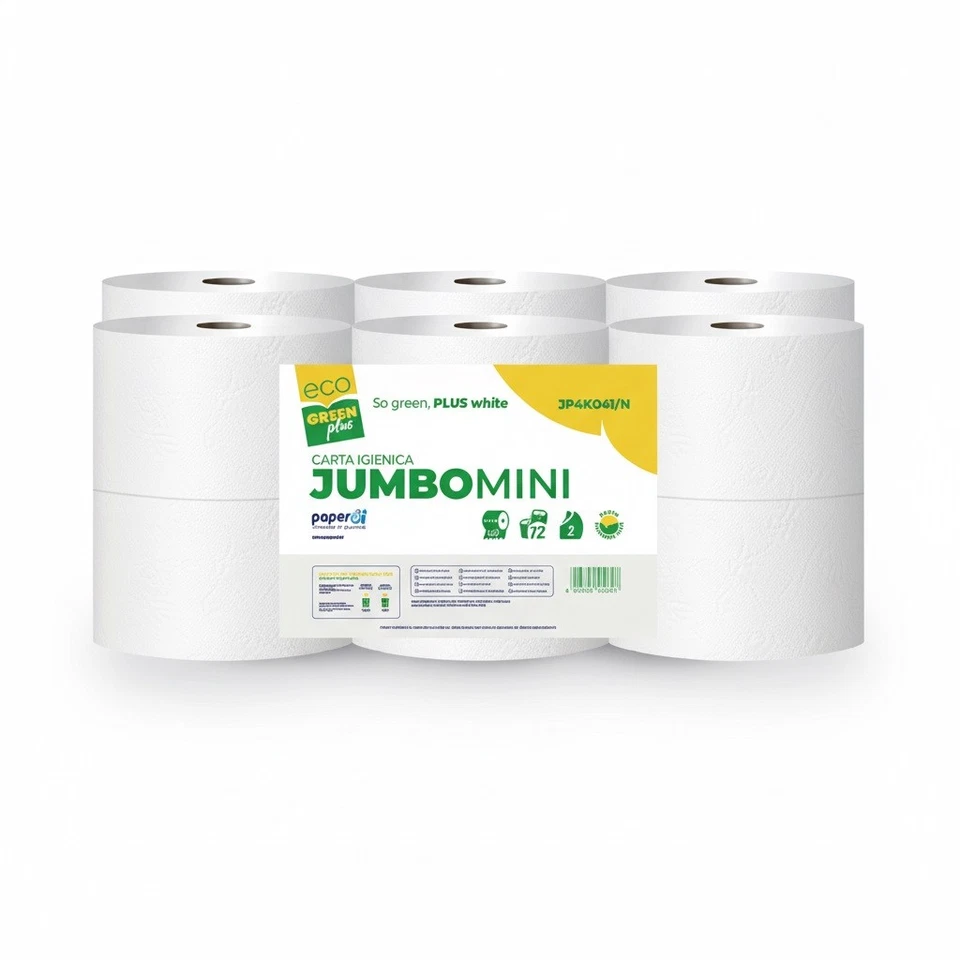 Carta Igienica JUMBO MINI ECOGREEN PLUS 2 veli - 12 Rotoli 1EA1 - Immagine 1 di 1