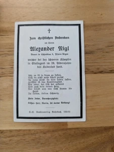 Died Battle Of Stalingrad - German WW2 Soldier Death Card - WWII - Picture 1 of 3