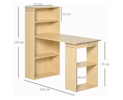 scrivania con libreria - Immagine 1 di 4