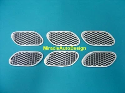 Juego de 6 piezas de ventilación de aire para guardabarros cromado estilo Maserati para todos los vehículos Mercedes BMW Foto 1 de 4