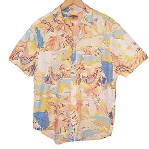 Camisa Hawaiana Margaritaville Para Hombres SS Grande Botón Frontal Pastel Abstracto - Imagen 1 de 12