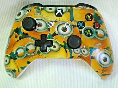 CUSTOM HYDRO DIPPED MINIONS XBOX ONE S BLUETOOTH WIRELESS CONTROLLER..... - Image 1 of 2