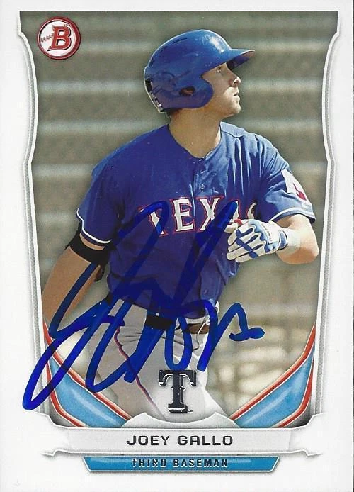Joey Gallo Texas Rangers 2014 Bowman Signed Card - Image 1 of 1