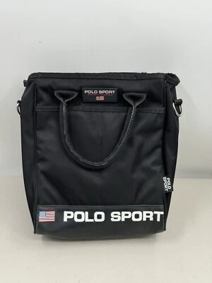Bandolera deportiva vintage Polo Sports Ralph Lauren para hombre accesorio negra Y2K Foto 1 de 4