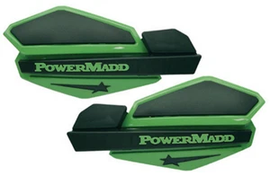 Dirt Bike/ATV Hand Guards PowerMadd Star series Kawasaki Green & Black New - Foto 1 di 1