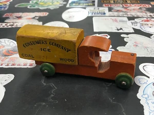 Vintage Tillicum Wood Consumers Company I’ve Coal Wood Truck ORANGE & YELLOW 30s - Bild 1 von 14
