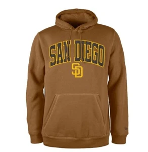 Sudadera pulóver con capucha de bronce claro New Era de los Padres de San Diego para hombre - Imagen 1 de 8