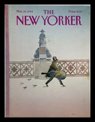 COVER ONLY The New Yorker March 26 1984 Watercolor Musicman by Susan Davis - Imagem 1 de 2