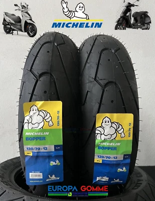 COPPIA 120/70-12 51L + 130/70-12 56L MICHELIN BOPPER DOT 2025/24 GOMME SCOOTER - Bild 1 von 4