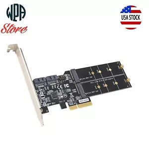 CREST 2 M.2 B Key and 2 Port SATA III PCIe 3.0 x4 Non-RAID Expansion Card Asme-M - Picture 1 of 7
