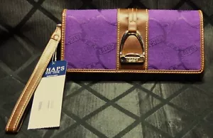 Chaps Wallet Purse with Wrist Strap, Elizabeth Purple, style 50261 CP, new - Picture 1 of 9