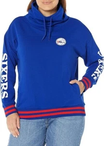 Ultra Game NBA 76ers Women's Super Soft Pullover Hoodie Funnel Sweatshirt M - Picture 1 of 6