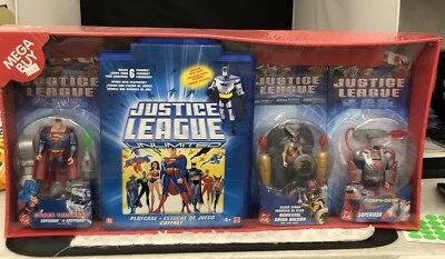 Liga de la Justicia Ilimitada Mega Comprar Estuche Mattel Hawkgirl y 2 figuras de Superman NUEVO Foto 1 de 4