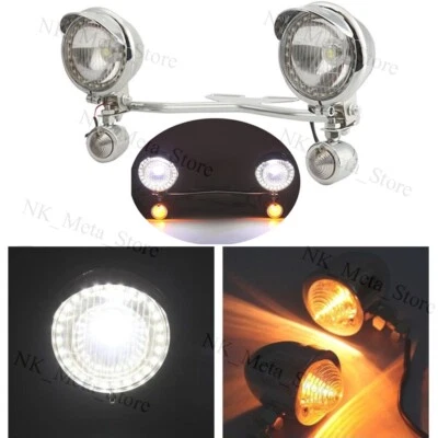 Passing Fog Light Bar New For Yamaha V-Star 250 650 XVS650 950 1100 1300 Classic - Imagem 1 de 4