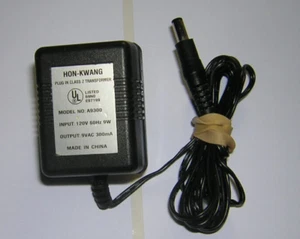 Hon-Kwang AC/AC Adapter Power Supply Transformer 9VAC 300mA A9300 - Picture 1 of 1