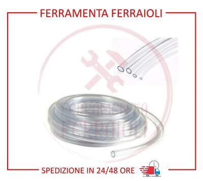 MTP SRL Tubo antigelo trasparente irrigazione giardino PVC Ø 12 14 16 18 mm (Alimentare)