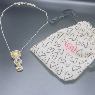 Brighton Hammered Gold Yellow Crystal Pendant Necklace - Изображение 1 из 4