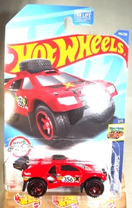 2022 Hot Wheels #195 Rally Champs 2/5 SAND BURNER Red w/Red Baja5 Spoke Wheels - Picture 1 of 5