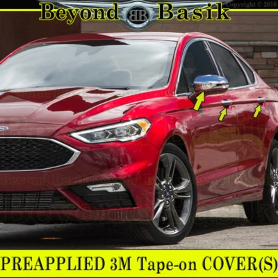 2013-2020 FORD FUSION Chrome Door Handle COVERS w/o SmartKey+Mirrors w/o TurnSig - Image 1 of 2